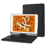 ProCase iPad Mini 5 / Mini 4 Keyboard Case, 360 Degree Rotation Swivel Cover Case with Wireless Keyboard for 7.9 Inch Apple iPad Mini 5th Gen 2019 / iPad Mini 4 2015 -Black