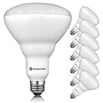 SUNPERIAN 6 Pack BR40 LED Light Bulbs, 13W=85W, 3000K Soft White, 1400 Lumens, Dimmable Flood Light Bulbs for Recessed Cans, Enclosed Fixture Rated, Damp Rated, UL Listed, E26 Standard Base