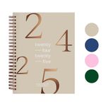 Riley's Planner 2024-2025 Academic Year, 18-Month Floating Weekly Planner - Modern Weekly & Monthly Agenda Planner, Soft-Touch Cover, Notes Pages, Twin-Wire Binding (21 x 15 cm, Beige)