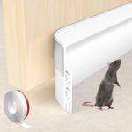 ESUFEIR 78"/2M Draft Excluder for Doors,Self Adhesive Draught Excluder for Bottom of Door,Silicone Draft Stopper Seal Strip for Soundproofing and Insulatuion,White 78" L x2" W