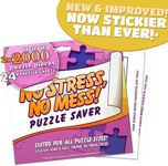 Puzzle Saver 24 Sheets - No Stress, No Mess Peel and Stick Puzzle Glue Sheets, Puzzle Tape Sheets Cover 4 x 1000 Puzzles - Quick Dry in 10 Minutes Use of Puzzle Sticker Sheets - Puzzle Glue and Frame