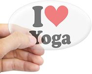 CafePress I Heart Yoga: Oval Sticke