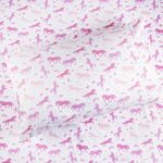 Kids Rule 4-Piece Unicorn Sheet Set | 1 Full Flat Sheet, 1 Full Fitted Sheet & 2 Queen Pillowcases | 100% High-Grade Micro-Denier Polyester Fiber | Soft, Smooth & Durable | for Girls | Pink & Purple