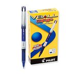 Pilot VBall Grip Liquid Ink Rolling Ball Pens, Extra Fine Point, Blue Ink, Dozen Box (35471)