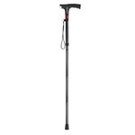 RCSP Walking Stick Folding Cane for Men and Women One Leg Crutches Old People Portable Comfortable Walking Stick with FM Radio and Torch Fuction Versatile Use (Black)