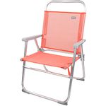 AKTIVE 62624-Folding, 56x50x88 cm, coral color, High, Maximum weight 100 kg, Lightweight folding chairs, Anti-roll studs, Beach, Metal Other, Flamingo, 56 x 50 x 88 cm