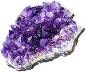 Top Plaza Natural Amethyst Geode Cave Healing Crystal Stones Rock Cluster Druzy Witchcraft Raw Amethyst Gemstone Specimen (0.18-0.33 lb)