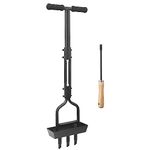 Lawn Aerator - Aerator Lawn Tool, Lawn Aerator Coring Tool with Soil Core Storage Tray Manual Core Aerator for Garden Yard Care