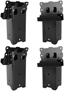 Highwild Platform Brackets Multi-Use 4x4 Compound Angle Brackets for Deer Stand, Hunting Blinds, Observation Decks & Outdoor Platforms - Set of 4 - Black.