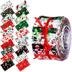 Tegeme 40 Pcs Christmas Cotton Fabr