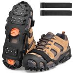 Ice Snow Cleats for Shoes and Boots,Walk Traction Cleats Crampons for Men Women Walking on Ice and Snow Anti Slip 28 Spikes Shoes Ice Traction Cleats