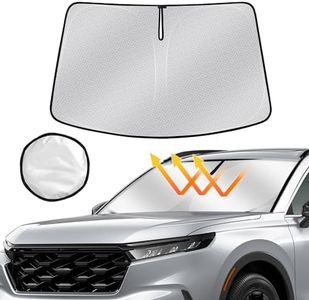 Windshield Sun Shade for Honda CRV 2023-2024, Upgraded Nano Materials Front Window Shade Cover for CRV 2023 2024 Accessories, Foldable Sun Shield Visor Protector Block UV Rays Keeps Vehicle Cool