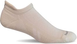 Sockwell Men's Incline II Micro Moderate Compression Sock, Natural, Large-X-Large