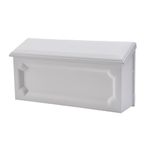 Architectural Mailboxes Windsor Plastic Wall Mount Mailbox, WMH00WAM, White, Small Capacity