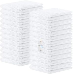 Avalon Towels Ribbed Bar Mop Towels (Value Pack of 24) Size 16"x19" – Absorbent and Durable, Multipurpose Cleaning Rags, Cotton Cleaning Towels, Terry Cloth Rags, Reusable Shop Rags
