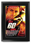 HWC Trading A3 FR Gone In 60 Seconds Movie Poster The Cast Signed Gift FRAMED A3 Printed Autograph Film Gifts Print Photo Picture Display