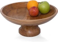 artopia- Beautiful Wooden Fruit Bowl, Salad Bowl and Snack Bowl, Perfect for Tableware and kitchenware,12-inch Food Safe Decorative Large Bowl for Fruits Salad Sarveware (Natural)