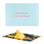 ToBeAce Sublimation Cutting Board Blanks 11x8 Inch Tempered Glass Sublimation Cutting Board Non Slip Glass Chopping Boards for Kitchen, Personalized Cutting Boards for Crafts DIY Gift, 1 Pack