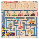 Magnetic Color and Number Maze,Montessori Toys,Magnetic Color Sorting Counting Games,Learning Educational Fine Motor Travel Toy for 3 4 5 Year Old Boys Girls
