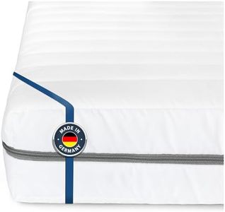 BMM Matelas 140x190 cm Classique XXL, degré de dureté H4 Extra Ferme/Matelas en Mousse Froide certifié Öko-Tex/Ergonomique, 7 Zones, épaisseur 12 cm/Matelas fabriqué en Allemagne.