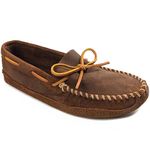 Minnetonka Men's Double Bottom Softsole Brown Ruff Slippers 11 M