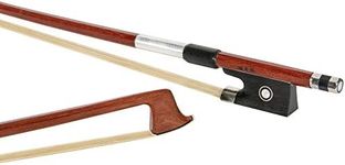 MI&VI NB-510 Brazilwood Violin Bow (3/4 Size) with Ebony Frog | Octagonal Silver Mount | Well Balanced | Light Weight | Real Mongolian Horse Hair - MIVI Music