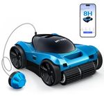 MT-VIKI H8 Cordless Robotic Pool Vacuum, Up to 480 Mins Runtime, Wall & Waterline Cleaning, 300W Strong Suction Pool Vacuum for Above&In-Ground Pools up to 4300 sq.ft, App/Remote Control