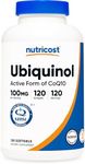 Nutricost Ubiquinol Softgels (120 Softgels | 100 mg Per Serving) - Superior Absorption Antioxidant | Active Form of CoQ10 - Gluten Free, Non-GMO