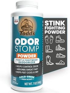 Uncle Todd's 3-in-1 Foot Powder - Controls Sweat, Removes Odor & Keeps Feet Cool - Talc-Free Shoe Deodorizer (7oz) - Fast Acting Foot Powder for Smelly feet for Men, Women, Athletes - Made in USA