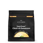 Protein Works - Super Soups, Chick'n & Sweetcorn, Instant Soup, Less Than 230 Calories, Nutritious Meal in Under 5 Minutes, High Protein, 600g