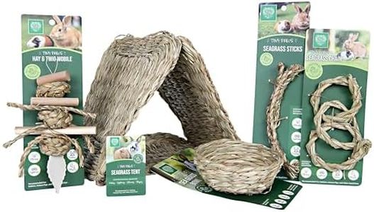 Small Pet Select - Tiny Paws Seagrass Play Pack, Natural Toys and Chews for Rabbits, Guinea Pigs, and Other Small Animals