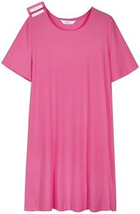 AVIIER 100% Cotton Hospital Gowns for Women Open Back Tear Away Post Shoulder Surgery Dress Adaptive Clothing Nightgowns Peach XXL