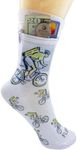 Flippysox Zipper Sock Wallet - Cotton/Polyester - Fits shoe size 6-13 (Mountain Bike)