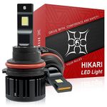 Hikari 2025 20000LM 9004 HB1 Dual Beam LED Bulbs, 45W Upgraded Core-9 LED, High Lumens LED Kit, 6000k Cool White, IP68 Waterproof, Halogen Upgrade Replacement