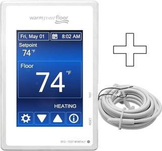 SunTouch Command 500850 Programmable Warm Your Floor Thermostat -Universal- Works with Most Electric Floor Heating Mat/Cable Systems (120/240V) Floor Sensor Included (paintable Beauty Ring)