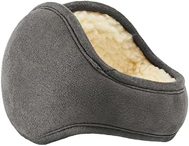 Caistre Winter Warm Outdoor Earmuffs, Foldable Ear Warmers Knit Furry Fleece Ear Muffs for Women Men