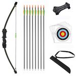 Dostyle Outdoor Youth Recurve Bow and Arrow Set Children Junior Archery Training for Kid Teams Game Gift (Black)