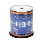 Optical Quantum Blue AZO CD-R 700MB 52X White Inkjet Hub Printable Recordable Media Disc - 100pk Spindle OQCD52BWIPH-BX