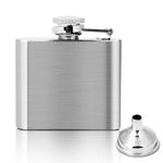 5 Oz Stainless Steel Hip Flask Leakproof Drinking Flask with Funnel Flask Hip Set for Men Camping Pocket Flask Easy Pour Funnel Flask Whiskey Flask Metal Liquor Flask Drinking Flask Ideal for Gift