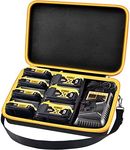 Extra Large Battery Storage Holder Case for DEWALT 20V/ 60V MAX XR Battery &Charger, Tool Batteries Pack Carrier Box for 20V 60V 2.0/3.0/4.0/5.0/6.0/9.0-Ah Batteries, Adapter - Black Inside
