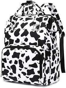 Cow Print Women Laptop Backpack, Xunteny College School Backpack Bookbag 15.6 Inch Computer Backpacks for Work Business Travel