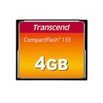 Transcend 4GB CompactFlash 133 Memory Card (CF Card) Up to 50/20 MB/s, Supports Ultra DMA transfer mode 4 with MLC NAND Flash ideal for entry-level DSLRs TS4GCF133