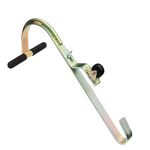 1-Pack Heavy Duty Zinc Plated Steel Ladder Roof Hook with Wheel | Rubber Grip T-Bar for Damage Prevention | Made 100% in The USA | Fast and Easy Setup to Access Steep Roofs