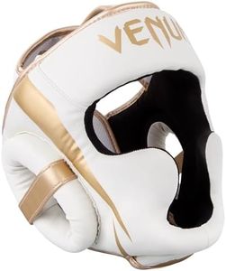 Venum Elite Headgear - White/Gold