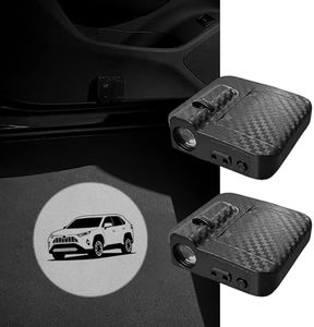 Obaiwanmg 2 Pack LED Car Door Welcome Lights Projector Logo Light Ghost Shadow Lamp For Toyota RAV4 2019-2024 2025 SUV Crossover Accessories