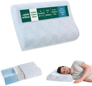 The White Willow Cervical Pillow for Neck Pain & Shoulder Pain Relief-Cool Gel Memory Foam Pillow for Sleeping-Orthopedic Pillow for Spondylitis-Ortho Neck Support Contour Medical Pillow-Standard-Sky