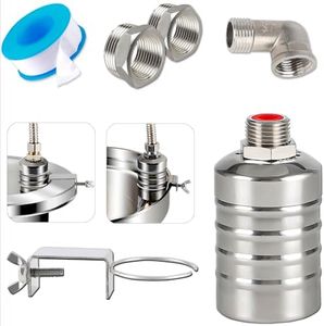 Float Valve,1/2" to 3/4" 1'' Water Level Control Float Valve, 304 Stainless Steel Fully Automatic Water Shut Off Valve, Automatic Water Level Controller for Water Tank, Pool, Livestock Troughs.