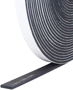 Foam Insulation Tape Self Adhesive,Weather Stripping for Doors and Windows,Sound Proof Soundproofing Door Seal,Weatherstrip,Cooling,Air Conditioning Seal Strip (1/2In x 1/8In x 50Ft, Black)