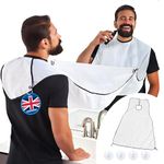 nedit Beard Bib – Beard Trimmer Catcher - Shaving Bib Apron with 2 Suctions (+2 Additional) Grooming Accessory – Nylon Beard Trimming – Gift for Men