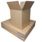 Schott Packaging 100x Strong Large Cardboard Boxes 12" x 9" x 12" Cube (305mm x 229mm x 305mm) Ideal for Mailing, Shipping, Postage, Packaging - Single Walled - 100 Pack